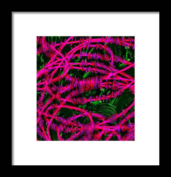 Abstract Framed Print featuring the digital art Abstract 464 by Kristalin Davis