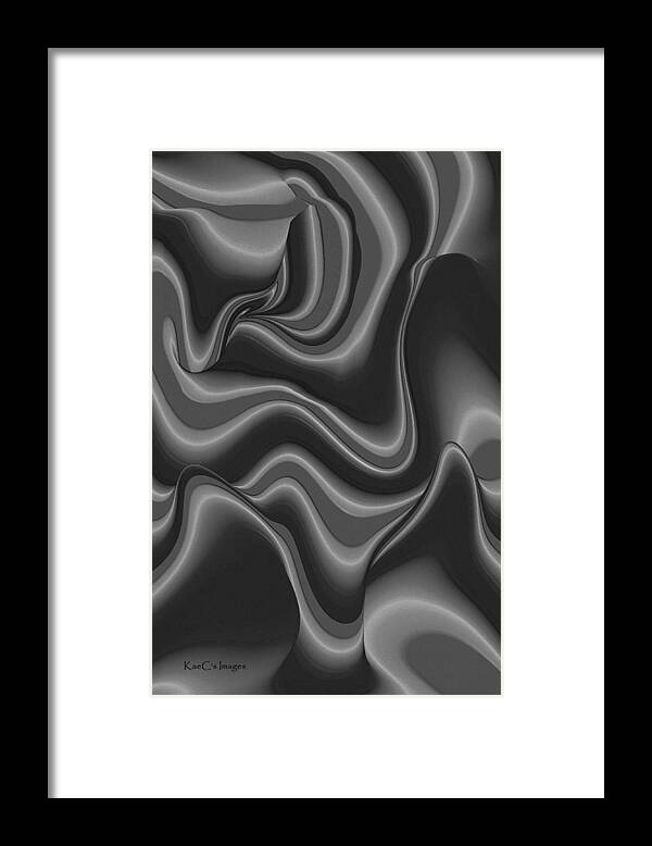 Curves Framed Print featuring the digital art Abstract 515 2 by Kae Cheatham