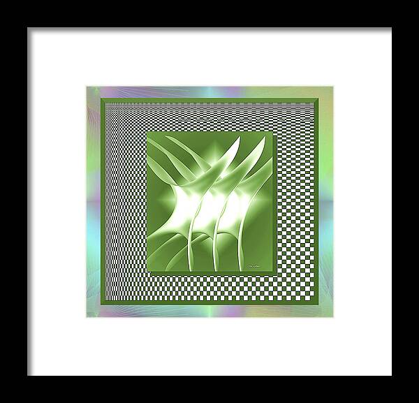 Abstract Framed Print featuring the digital art Abstract 54 by Iris Gelbart