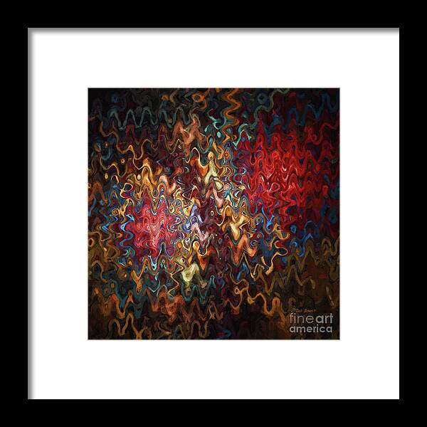 Abstract Framed Print featuring the painting Abstract 60816 by Deborah Benoit