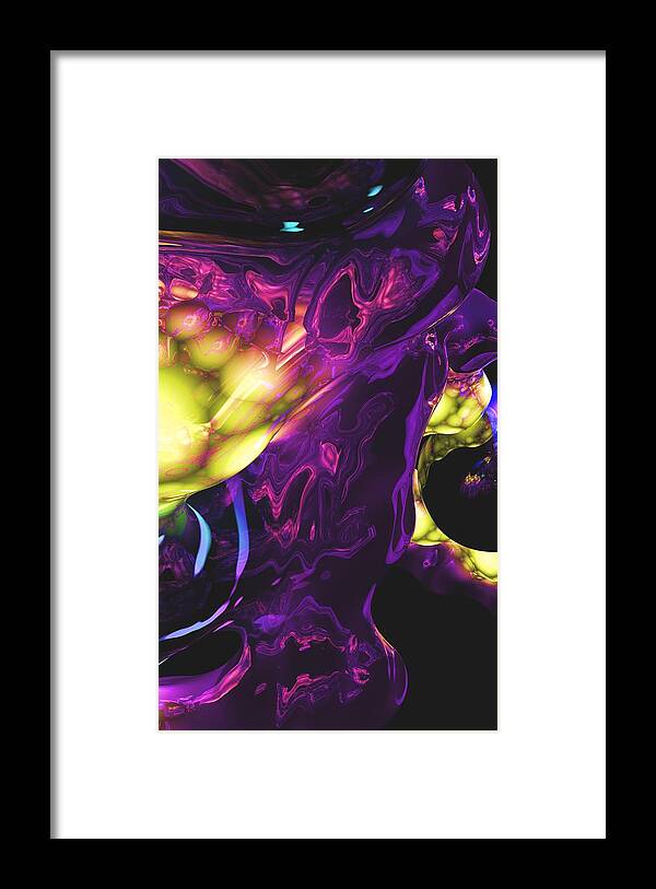 Abstract Framed Print featuring the digital art Abstract 7-25-09 by David Lane