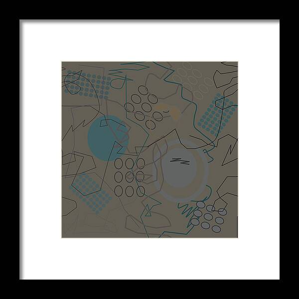 Brown Framed Print featuring the digital art Abstract 8 Brown by April Burton