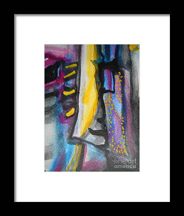 Katerina Stamatelos Framed Print featuring the painting Abstract-8 by Katerina Stamatelos
