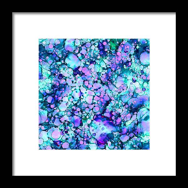 Blue And Purple Abstract Framed Print featuring the painting Abstract 8 by Patricia Lintner