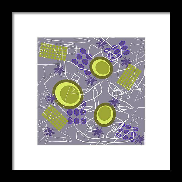 Purple Framed Print featuring the digital art Abstract 8 purple by April Burton