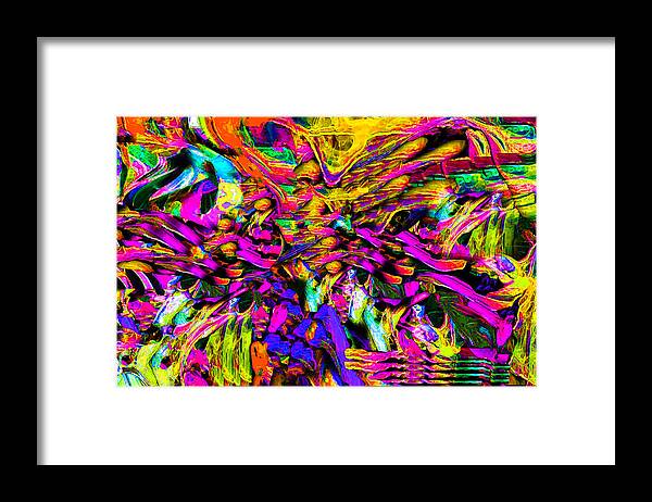  Original Contemporary Framed Print featuring the digital art Abstract 837 by Phillip Mossbarger