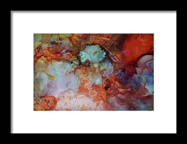 Abstract Art Framed Print featuring the painting Abstract Art 8 by Lilia S