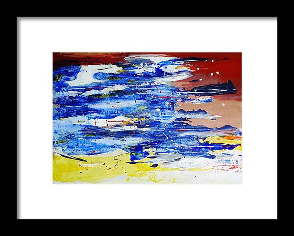 Abstarct Framed Print featuring the painting Abstract Art Project #4 by Karina Plachetka