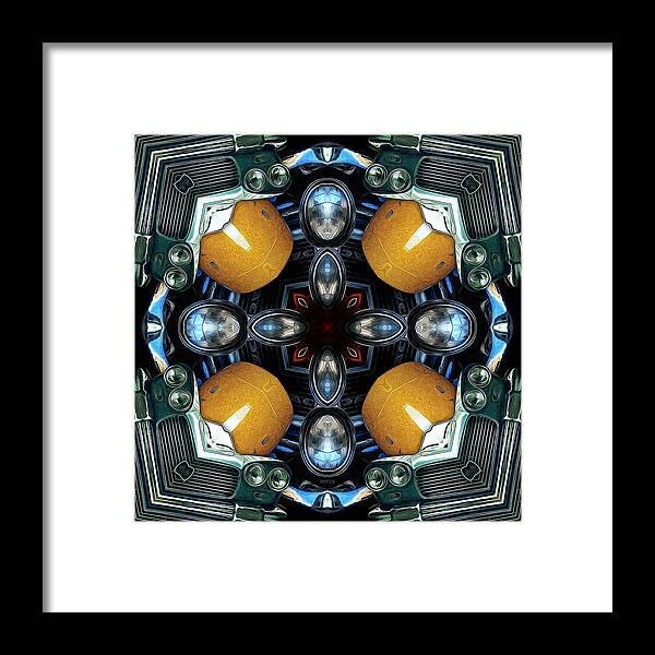 Kaleidoscope Framed Print featuring the photograph Abstract Auto Artwork One by Phil Perkins