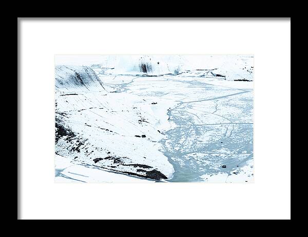 Winter Landscape Framed Print featuring the photograph Glacier Winter Landscape, Iceland with by Michalakis Ppalis