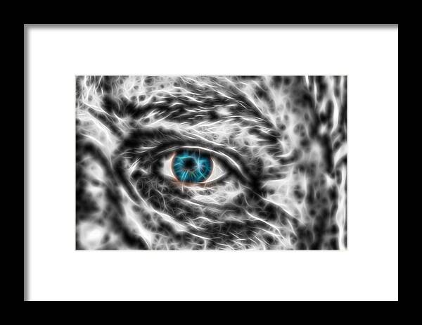 Blue Eyes Framed Print featuring the photograph Abstract Blue Eye by Scott Carruthers