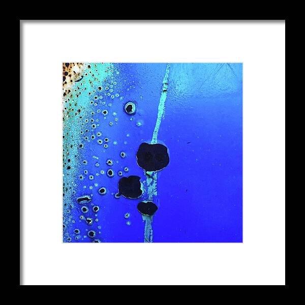 Blue Framed Print featuring the photograph Abstract #blue #green #urban by Ginger Oppenheimer