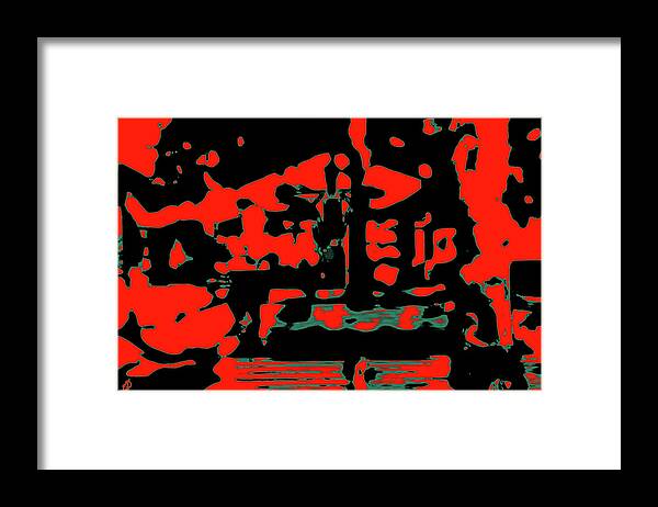Abstract Framed Print featuring the photograph Abstract Bus Stop by Gina O'Brien