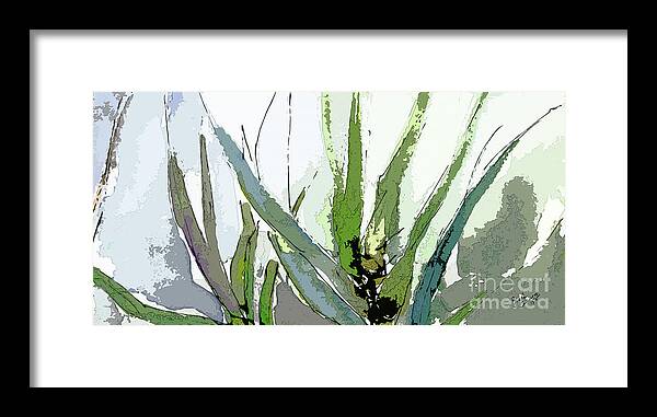 Abstract Framed Print featuring the mixed media Abstract Cool Color Sonata 1 by Ginette Callaway