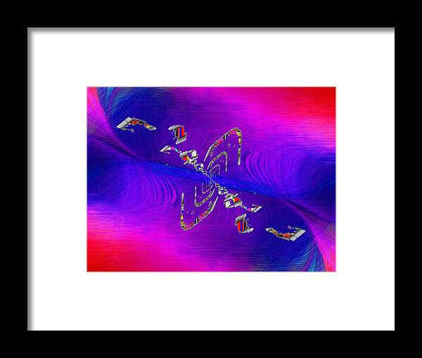 Abstract Framed Print featuring the digital art Abstract Cubed 350 by Tim Allen