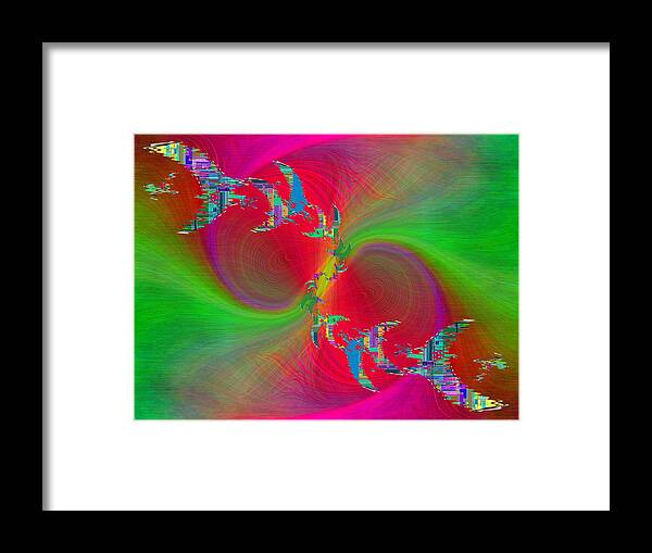 Abstract Framed Print featuring the digital art Abstract Cubed 383 by Tim Allen
