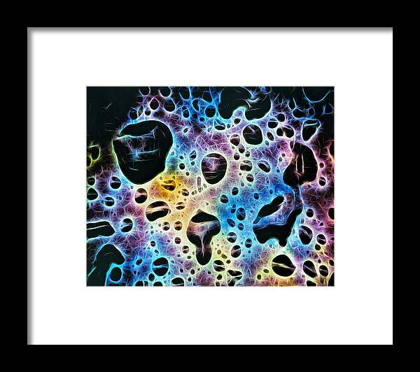 Abstract Framed Print featuring the photograph Abstract Dew Drops by Bill and Linda Tiepelman