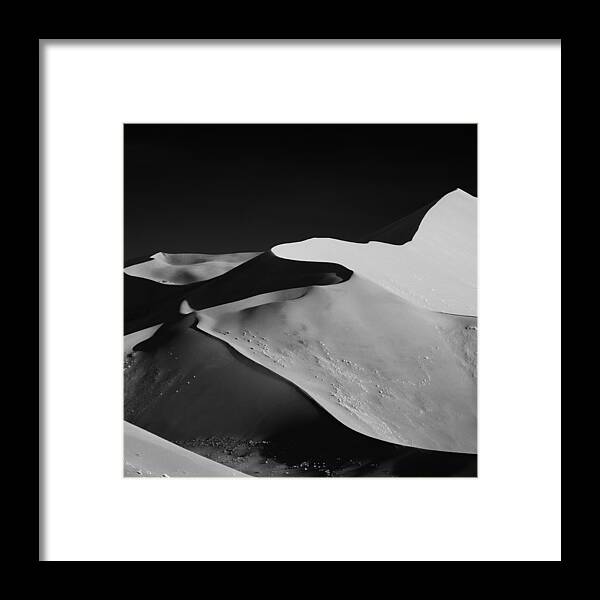 Desert Framed Print featuring the photograph Abstract Dunes by Mathilde Guillemot