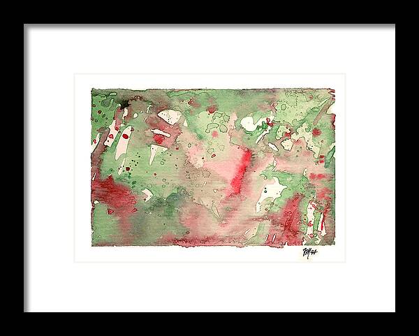Abstract Expressive Framed Print featuring the painting Abstract Expressive 007 by Joe Michelli