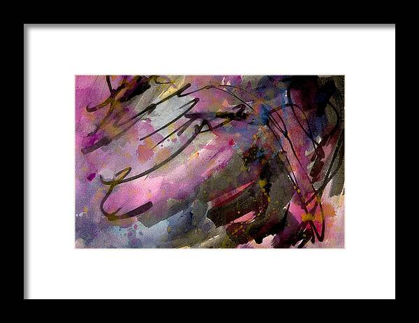 Abstract Expressive Framed Print featuring the painting Abstract Expressive 011 by Joe Michelli