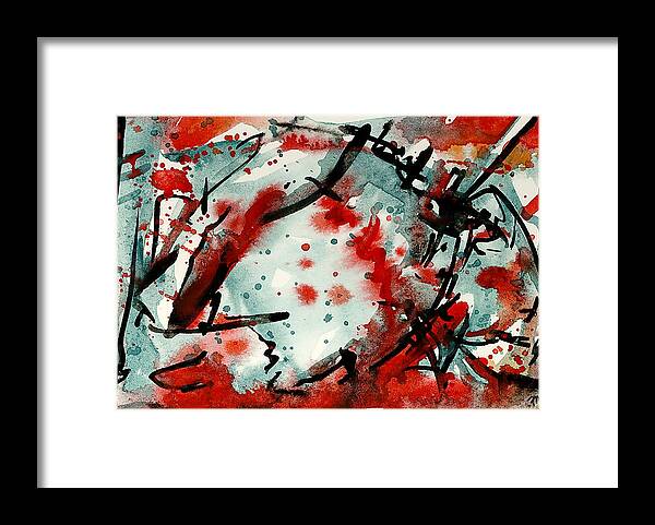 Abstract Expressive; Joe Michelli; Australia Framed Print featuring the painting Abstract Expressive 021 by Joe Michelli