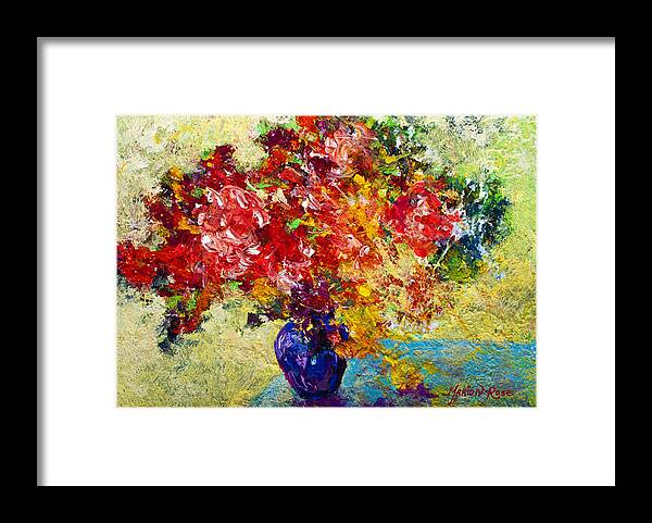 Floral Framed Print featuring the painting Abstract Floral 1 by Marion Rose