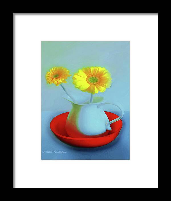 Abstract Art Framed Print featuring the digital art Abstract Floral Art 268 by Miss Pet Sitter