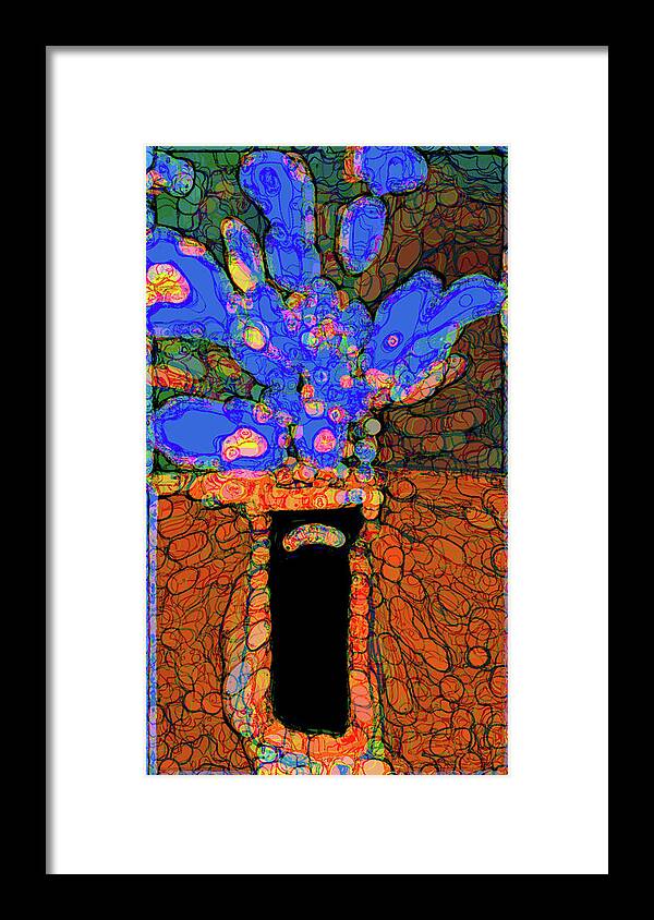 Posters Framed Print featuring the digital art Abstract Floral Art 77 by Miss Pet Sitter
