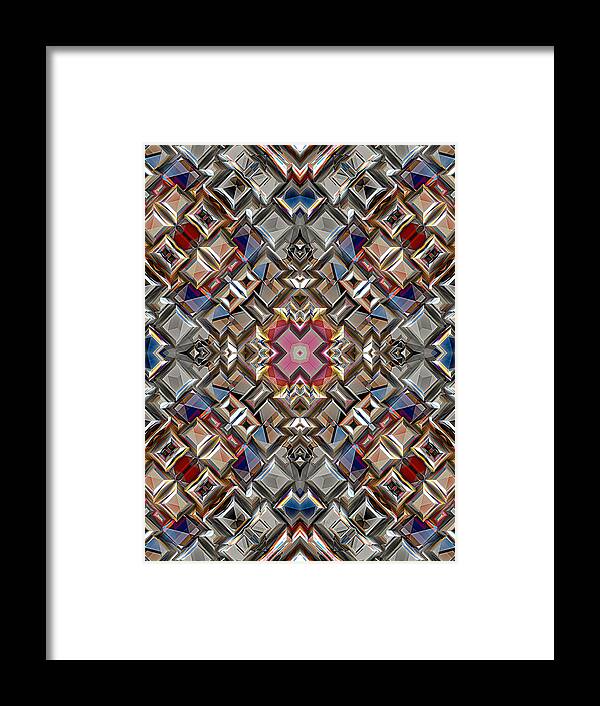 Abstract Framed Print featuring the digital art Abstract Geometric Surface by Phil Perkins