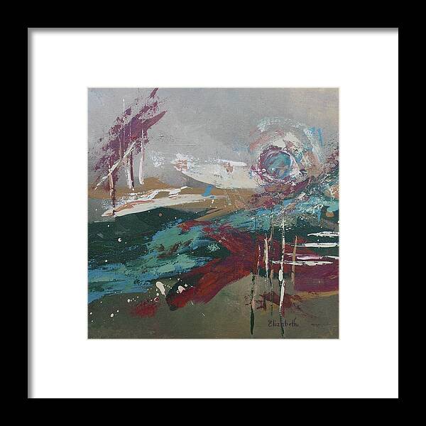 Abstract. Jewel Tones Framed Print featuring the painting Abstract in Jewel Tones by Beth Maddox