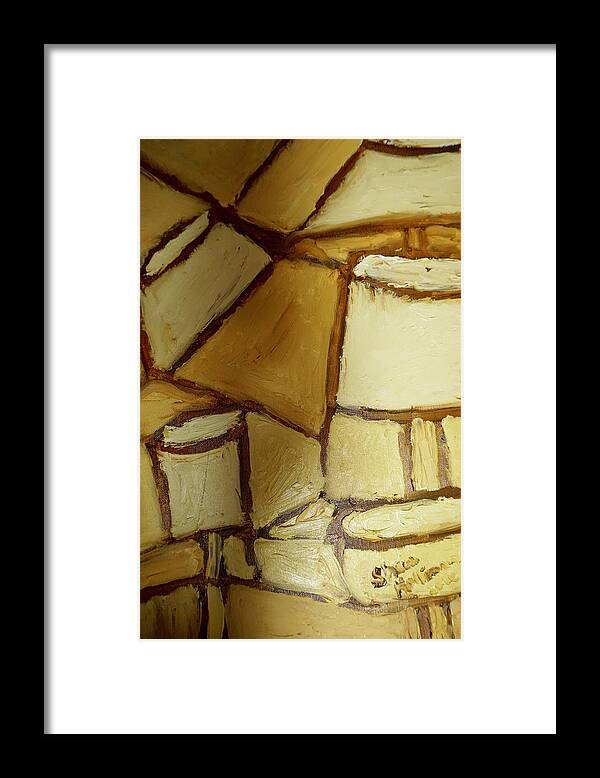 Landscape Framed Print featuring the painting Abstract Lamp #1 by Shea Holliman