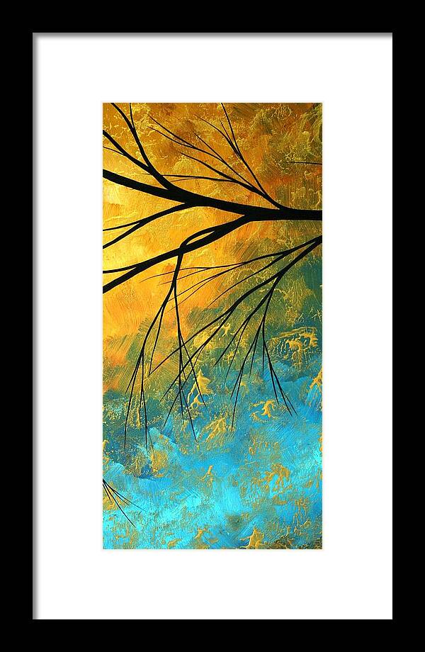 Abstract Framed Print featuring the painting Abstract Landscape Art PASSING BEAUTY 2 of 5 by Megan Duncanson