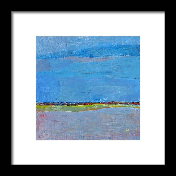  Framed Print featuring the painting Abstract Landscape1 by Habib Ayat