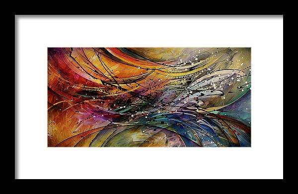 Abstract Art Framed Print featuring the painting Abstract by Michael Lang