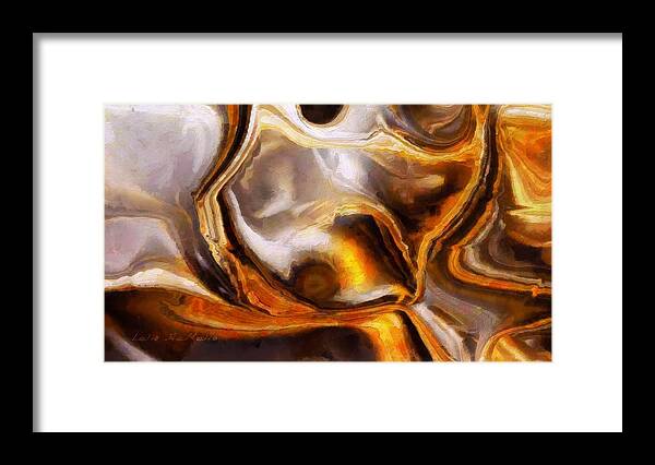 Canvas Framed Print featuring the painting abstract No. 16 by Lelia DeMello