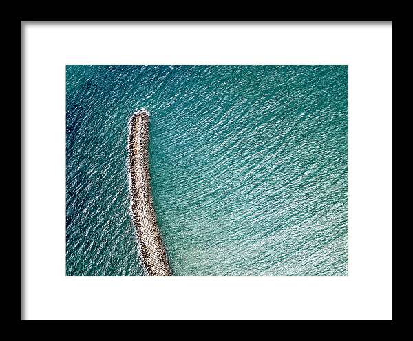 Aerial Framed Print featuring the photograph Abstract Ocean by Rick Deacon
