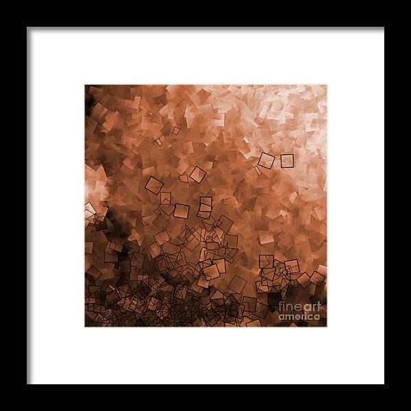 Abstract Framed Print featuring the photograph Medium Orange - Abstract Tiles No15.819 by Jason Freedman