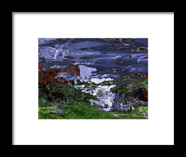 Abstract Rapids Framed Print featuring the photograph Abstract Rapids by Sami Tiainen