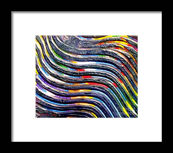Martha Framed Print featuring the painting Abstract Series 0615B1 by Mas Art Studio