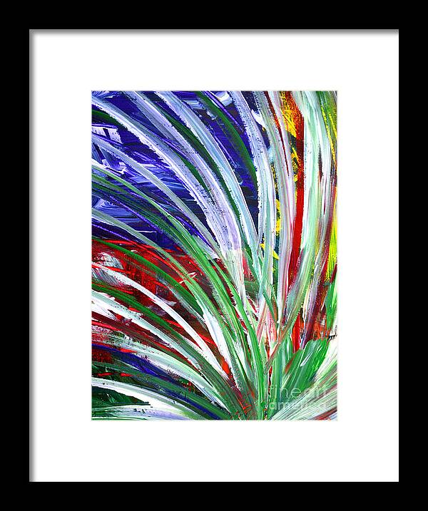Martha Framed Print featuring the painting Abstract Series C1015BP by Mas Art Studio