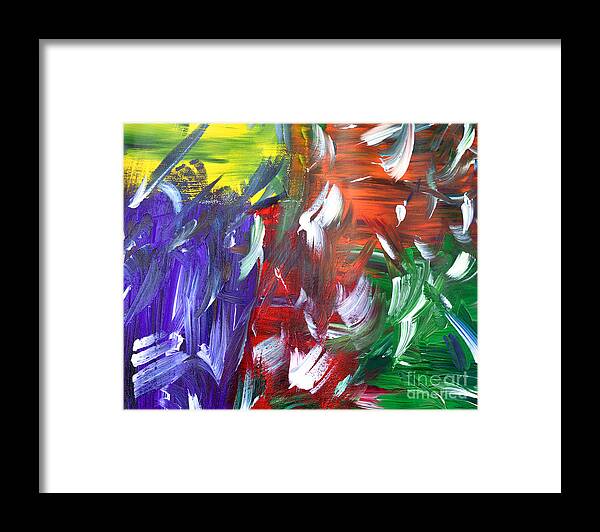 Martha Framed Print featuring the painting Abstract Series E1015AL by Mas Art Studio