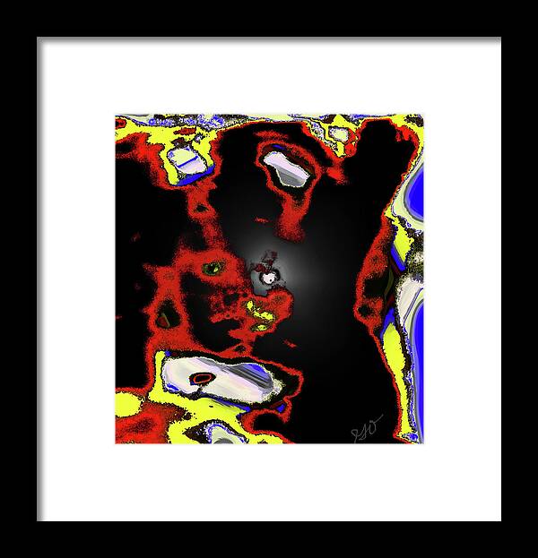Abstract Framed Print featuring the photograph Abstract Shell Creature by Gina O'Brien