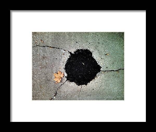 Abstract Framed Print featuring the photograph Abstract Sidewalk by Christopher Brown