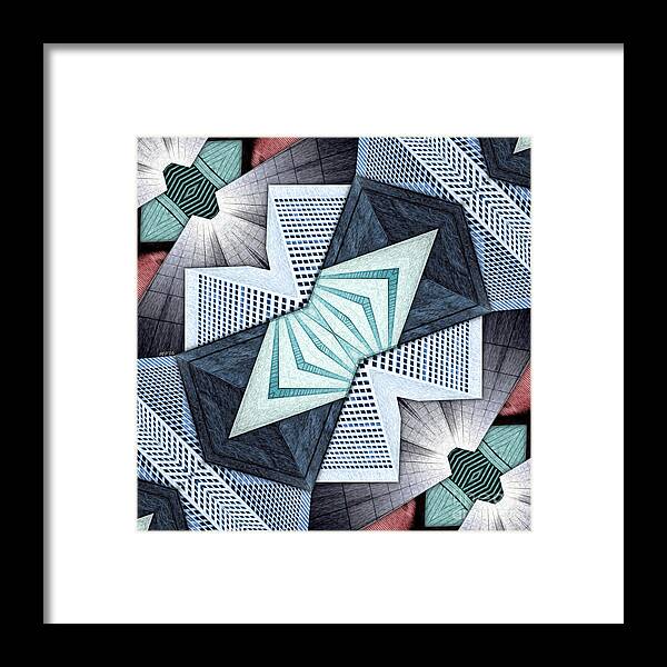 Collage Framed Print featuring the digital art Abstract Structural Collage by Phil Perkins