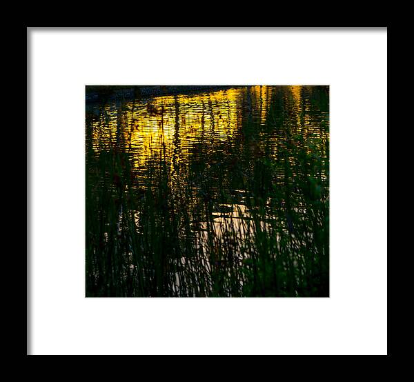 Abstract Framed Print featuring the photograph Abstract Sunset Reflection by Derek Dean