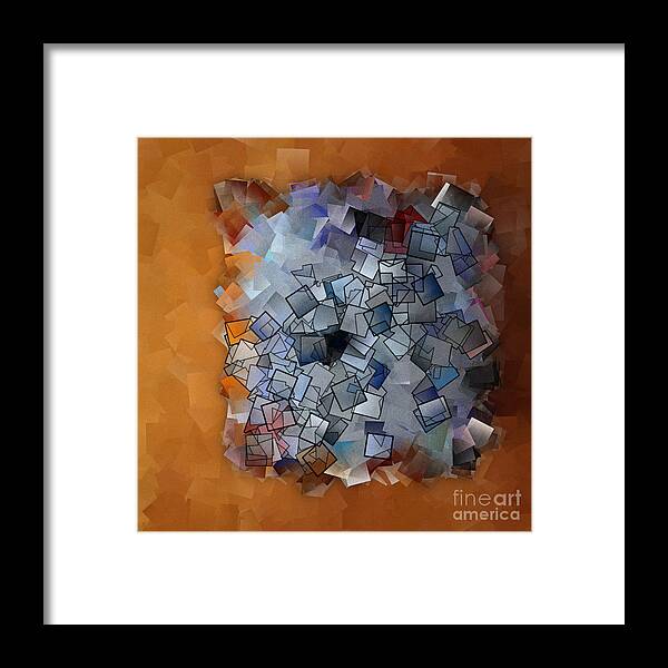 Abstract Framed Print featuring the digital art Revival - Abstract Tiles No15.824 by Jason Freedman