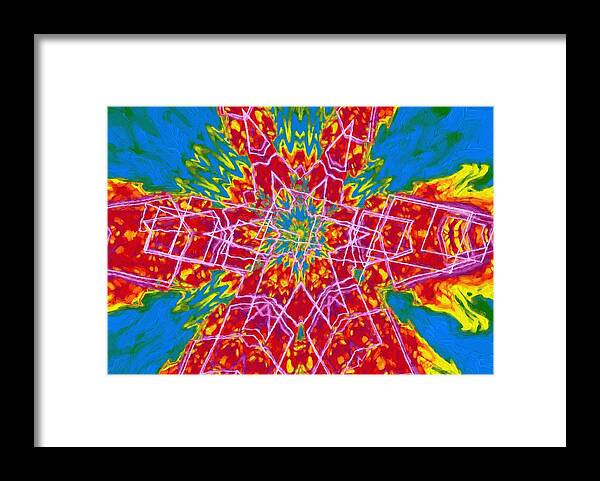 Abstract Framed Print featuring the digital art Abstract Visuals - Mystic Space by Charmaine Zoe