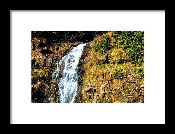 Waterfall Framed Print featuring the photograph Abstract Waterfall 90 by Kristalin Davis by Kristalin Davis