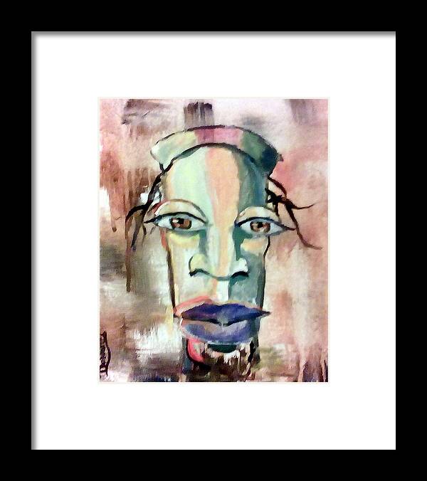 Art African American Framed Print featuring the painting Abstract Young Man #2 by Raymond Doward