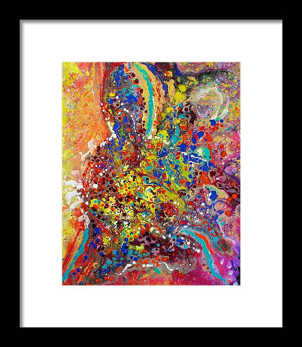  Framed Print featuring the painting Abstracted Person Playing by Polly Castor